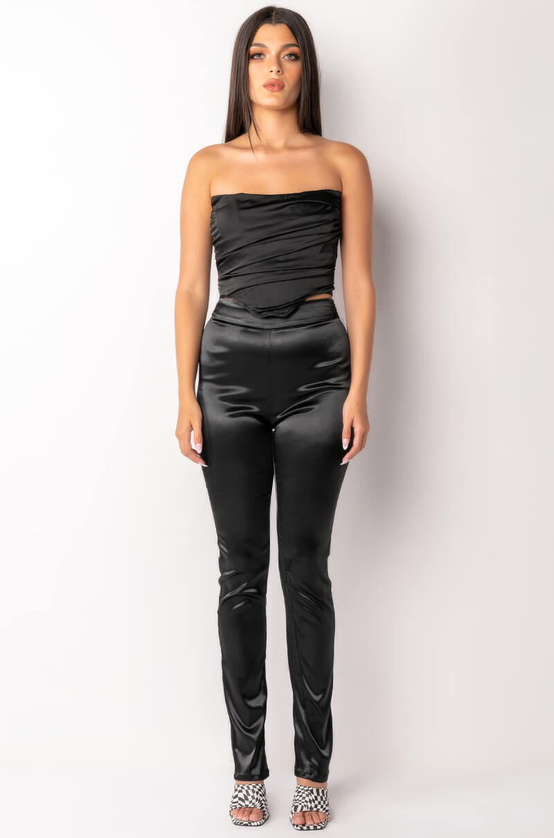 MY VALENTINE SATIN SKINNY PANT