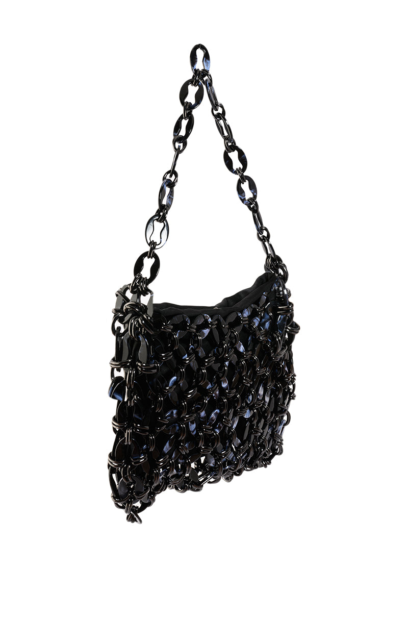 RUMOUR WEAVEN BAG IN BLACK