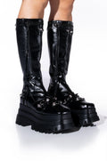 NEW KIDS FLATFORM BOOT IN BLACK