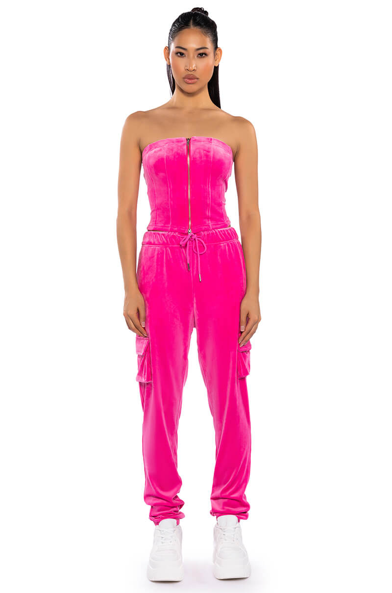 NEW RULES VELVET CARGO JOGGER