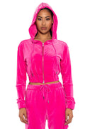 NEW RULES VELVET ZIP UP SWEATSHIRT