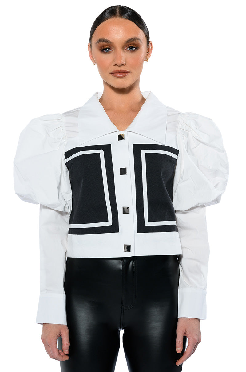 NEWS TO YOU BUTTONDOWN BLOUSE