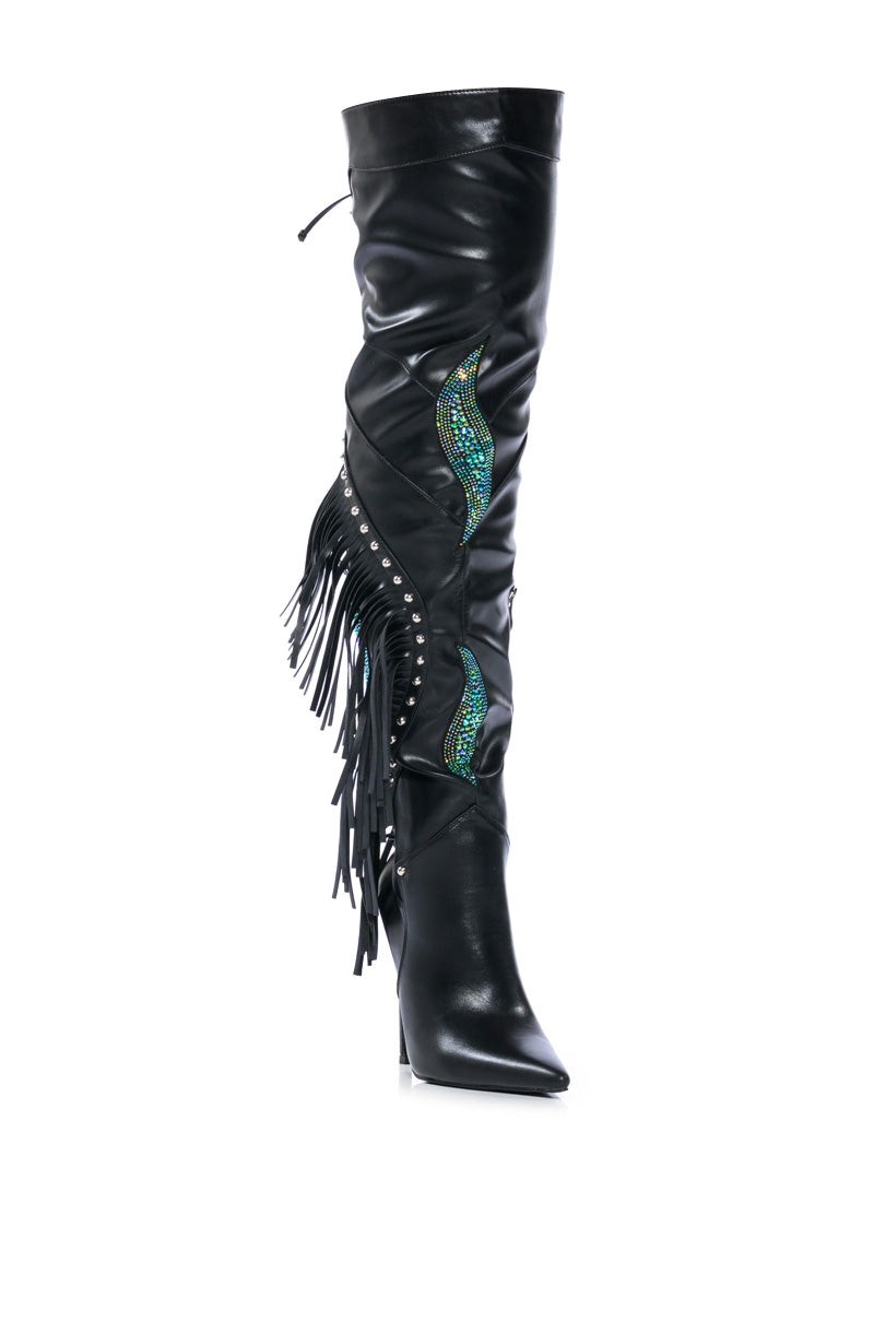 AZALEA WANG SLOANE STILETTO BOOT IN BLACK