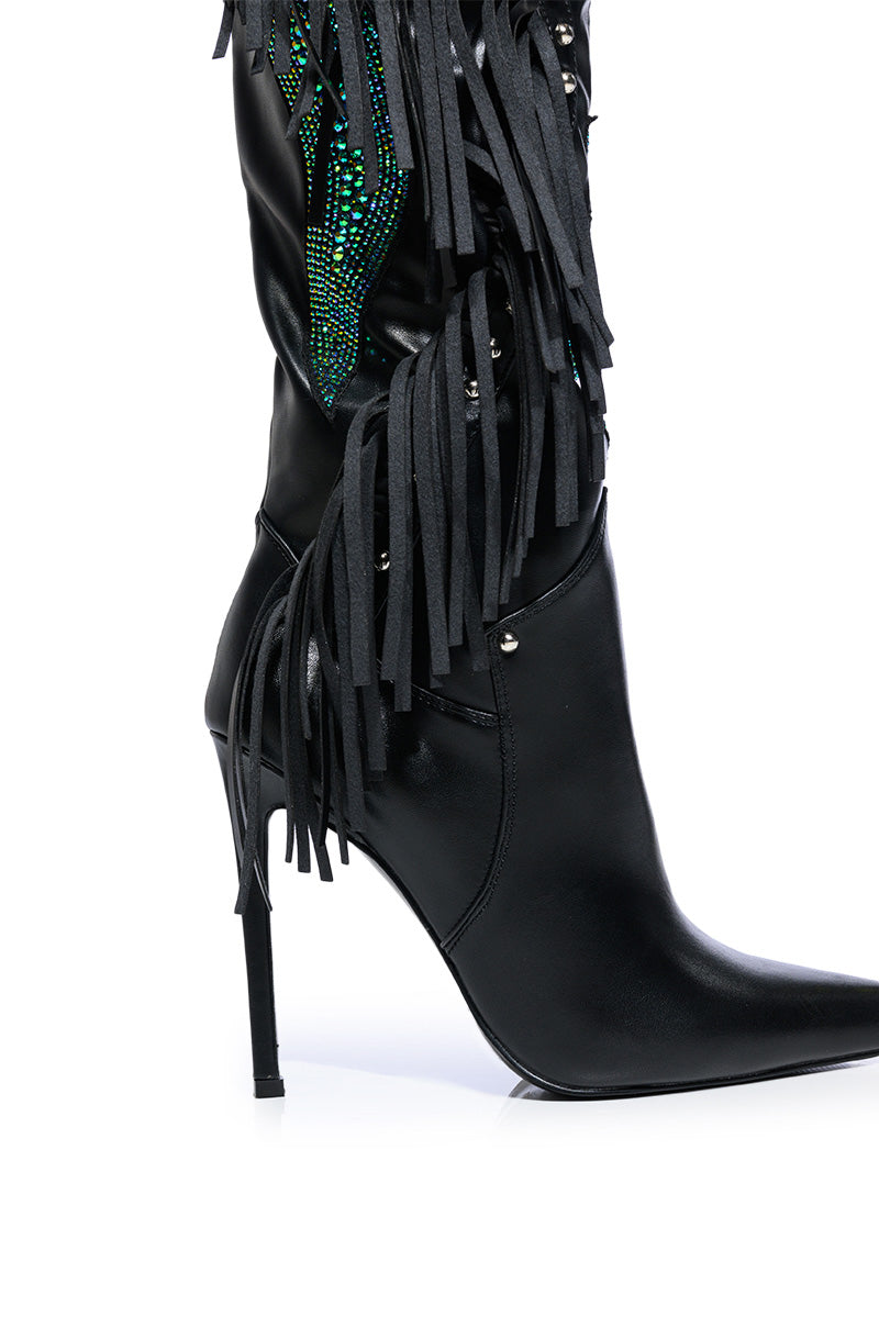 AZALEA WANG SLOANE STILETTO BOOT IN BLACK