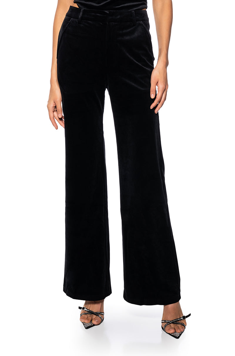 NIGHT MOVES VELVET WIDE LEG TROUSER