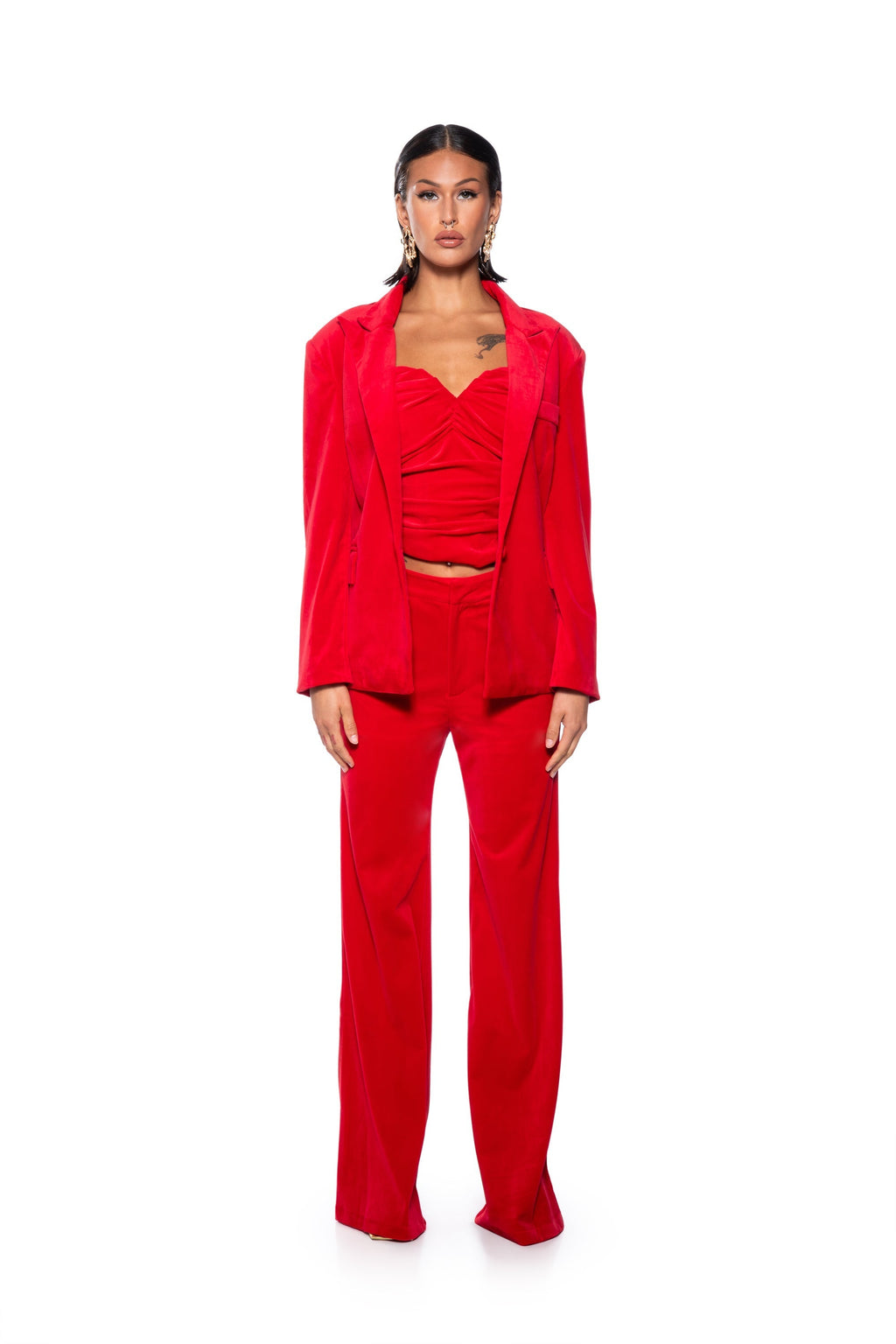 NIGHT MOVES VELVET WIDE LEG TROUSER