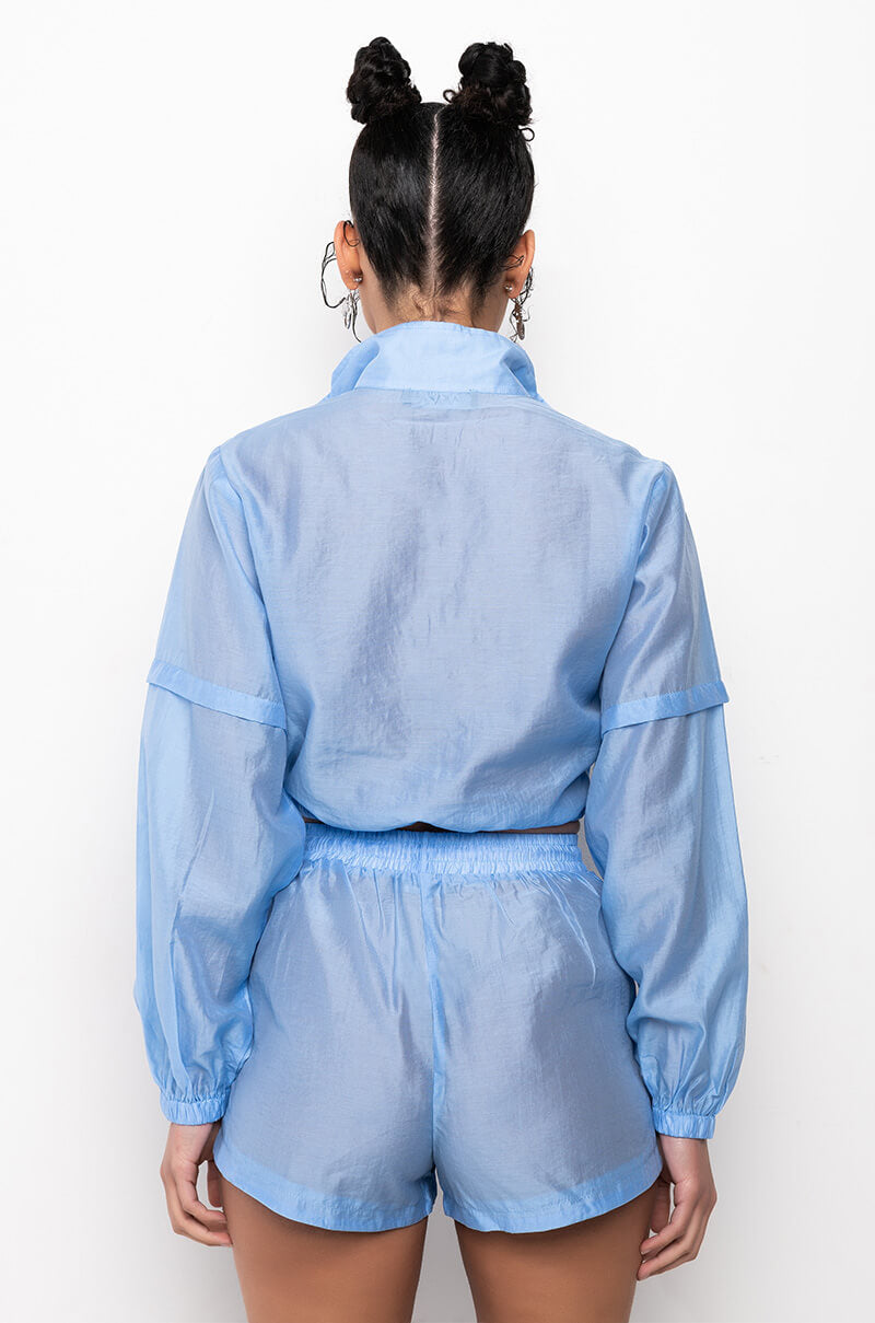 NINETIES GIRL CROPPED WINDBREAKER