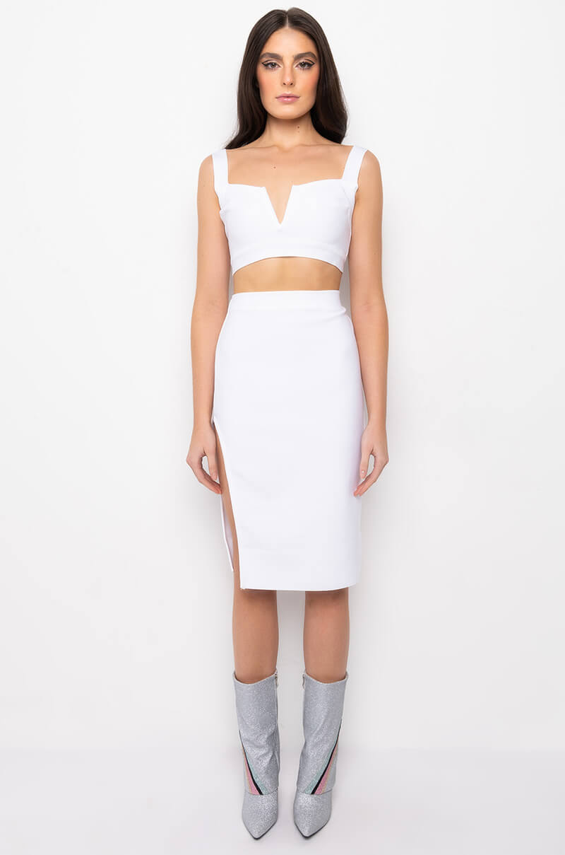 NO SLEEP BANDAGE CROP TOP