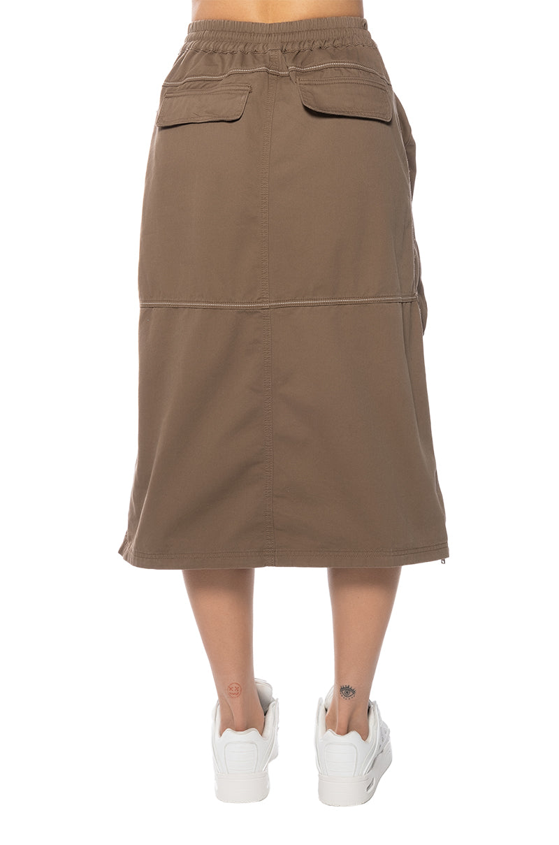 NOT YOUR AVERAGE CARGO MIDI SKIRT