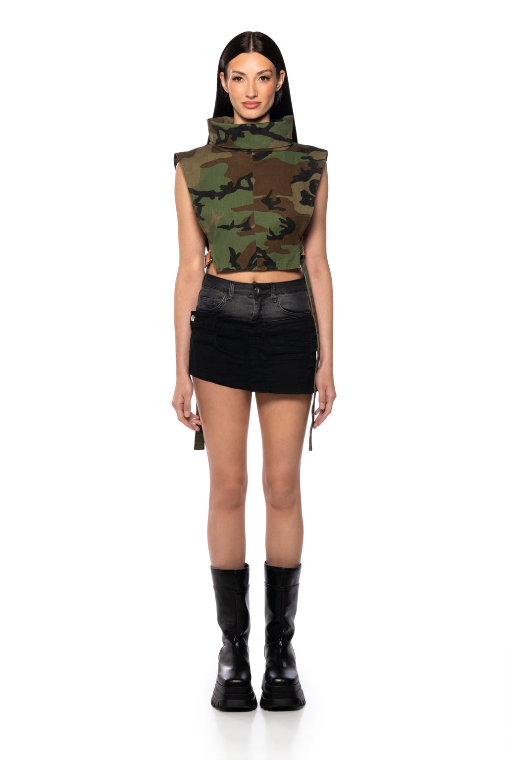 NOTICE ME DENIM MINI SKIRT