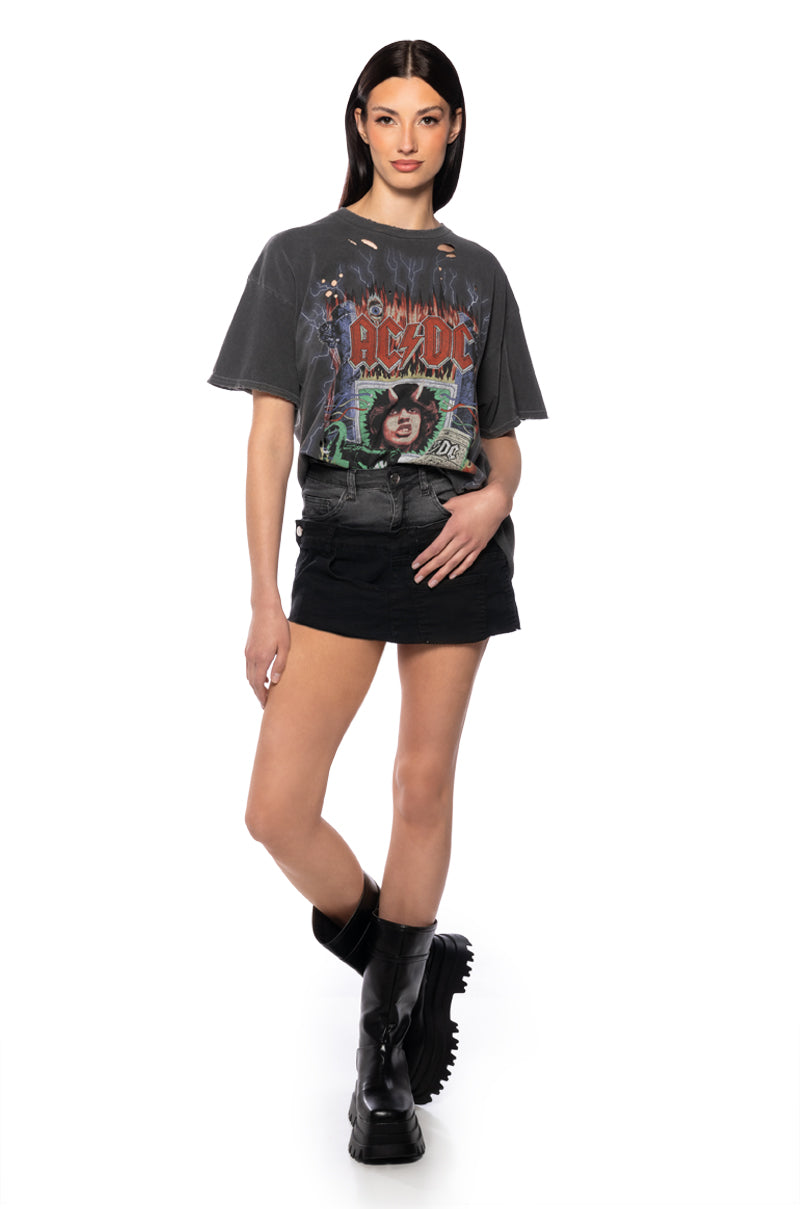 NOTICE ME DENIM MINI SKIRT