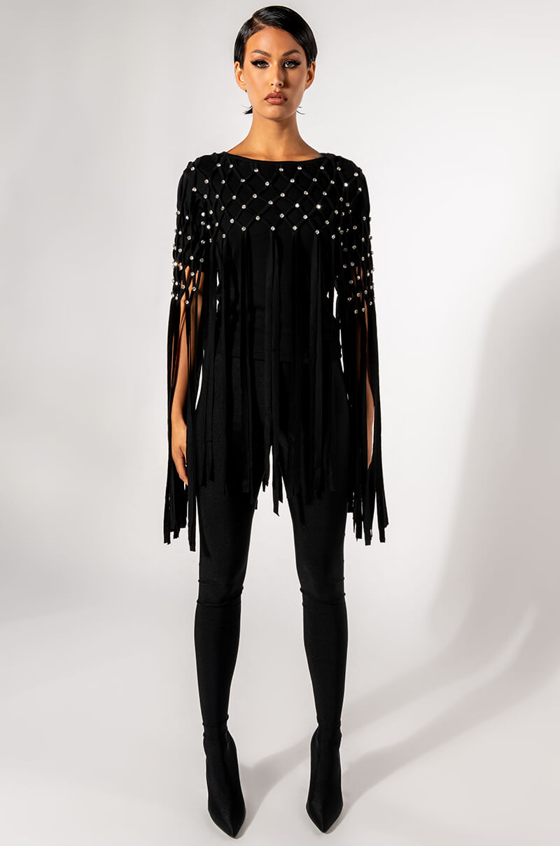 OFF THE TABLE FRINGE DETAIL T SHIRT