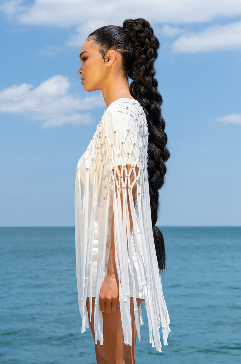 OFF THE TABLE FRINGE DETAIL T SHIRT