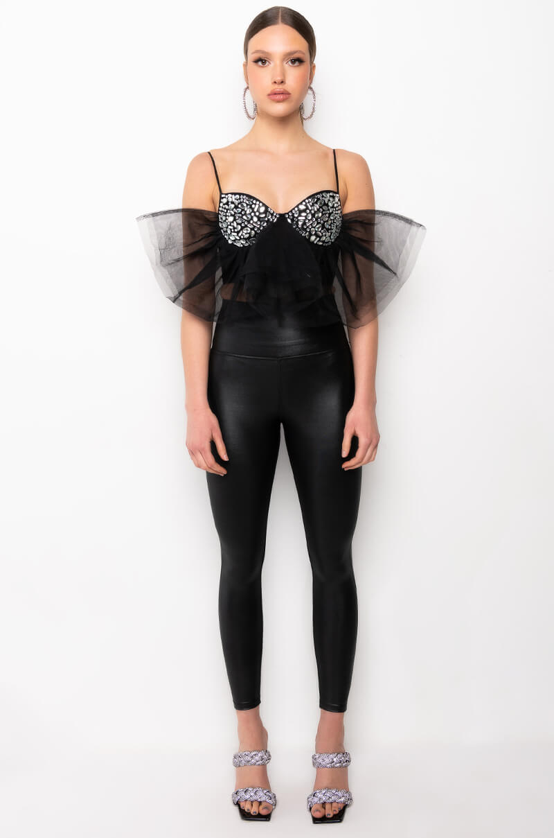 OFTEN IMITATED SLEEVELESS RHINESTONE BLOUSE