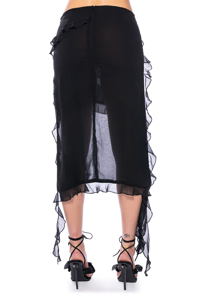 OH DARLING RUFFLE ASYMMETRICAL SKIRT