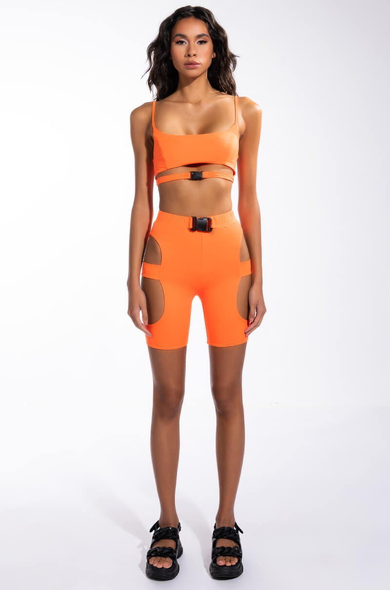 ON YOUR MARKS BUCKLE DETAIL BRALETTE