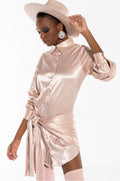 ON YOUR MIND MINI BUTTON UP DRESS
