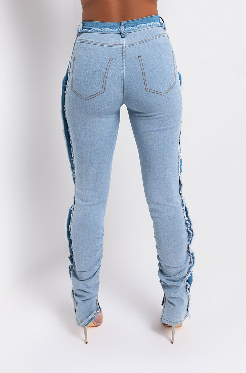 ONE MORE TIME INSIDE OUT SKINNY JEANS