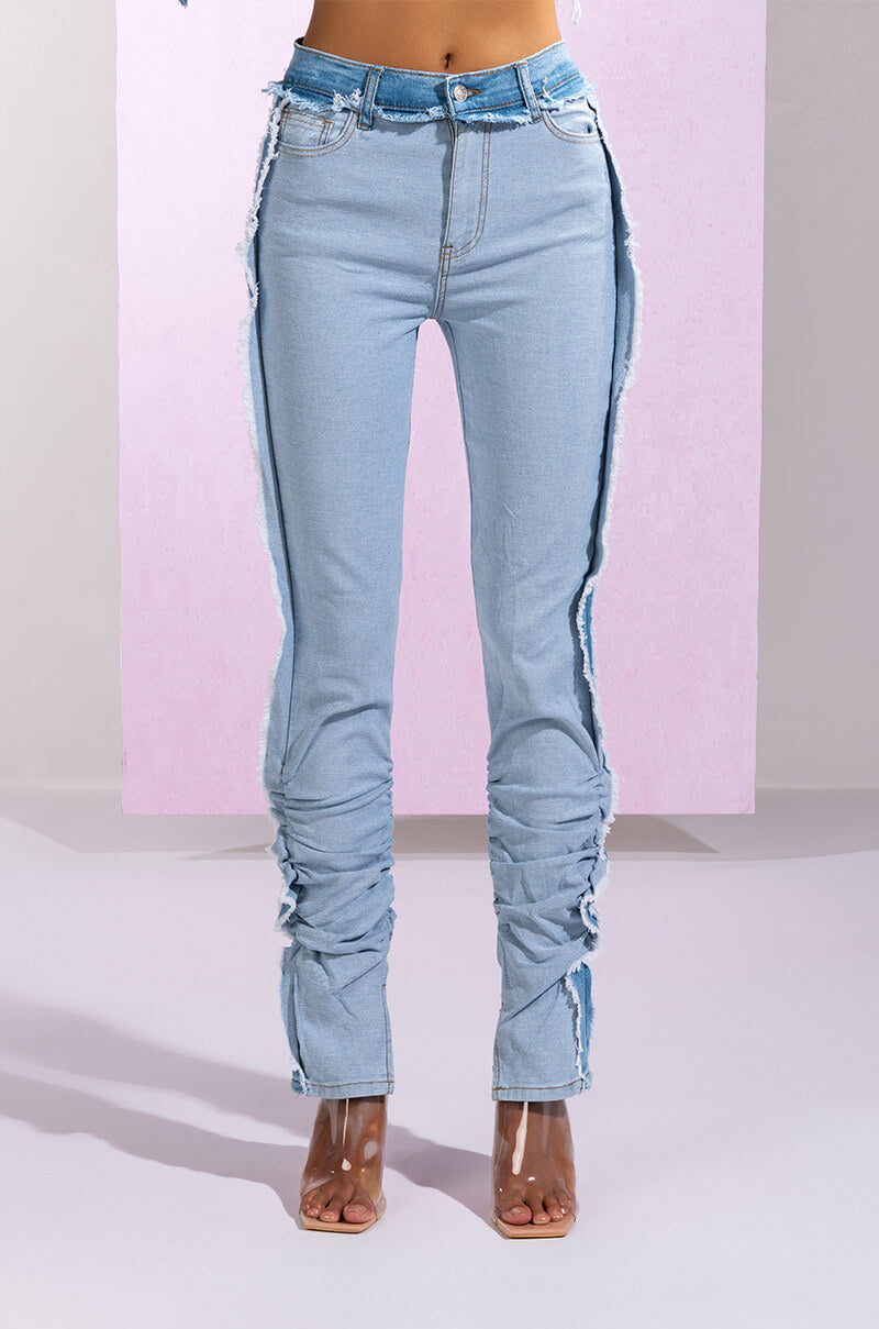 ONE MORE TIME INSIDE OUT SKINNY JEANS
