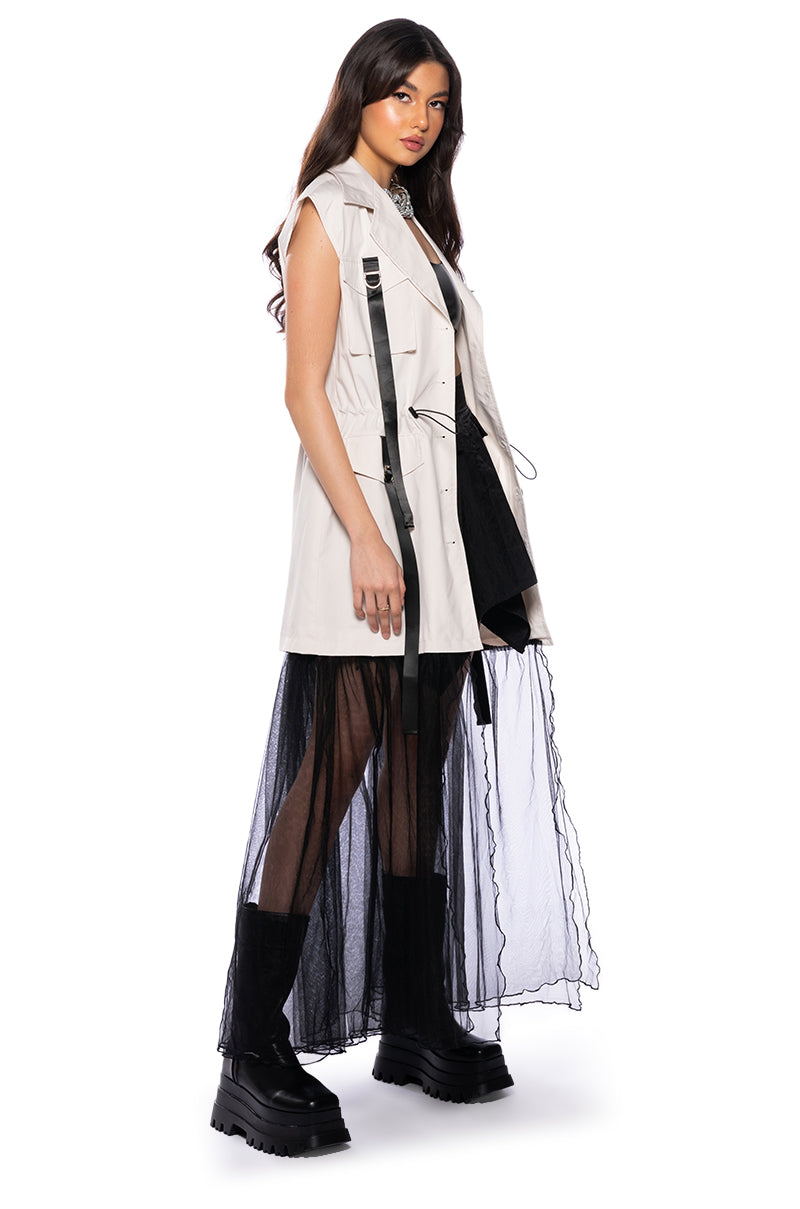 OOPS IM CUTE LONG TULLE SKIRT VEST