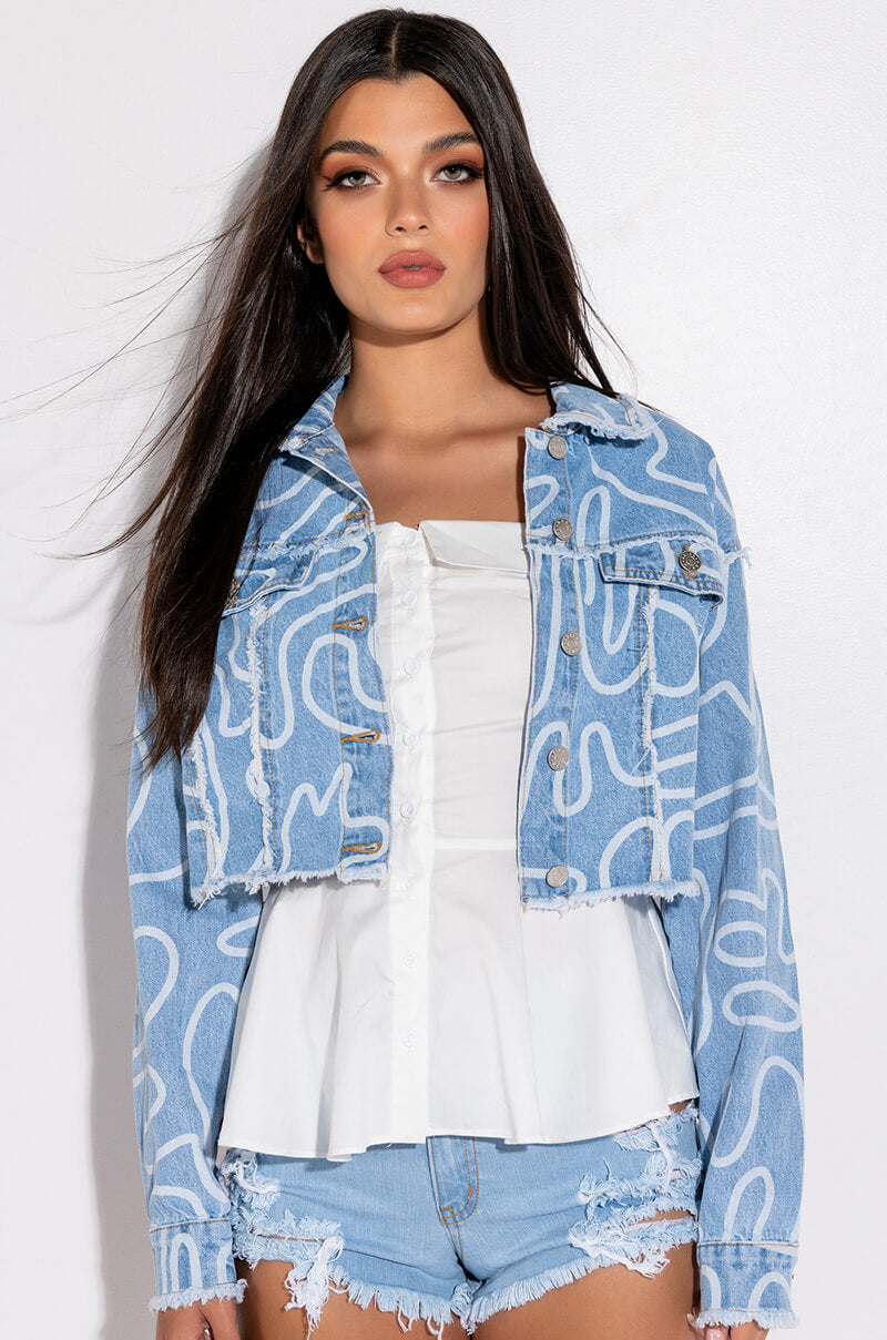 OPPOSITE DIRECTION HIGH WAISTED DENIM SHORTS
