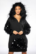 OVER THE TOP HOODED DRESS