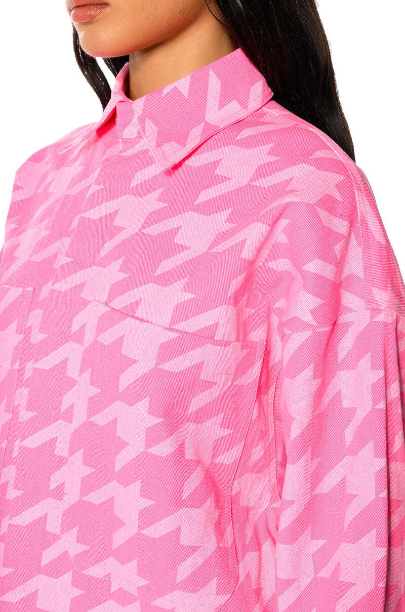 OVERSIZED NEON DENIM JACKET
