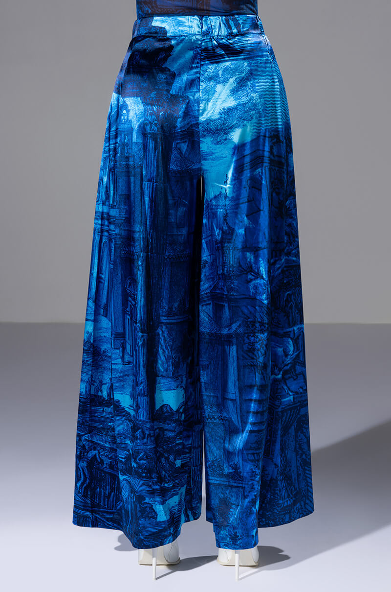 PARADISE ABSTRACT WIDE LEG PANT