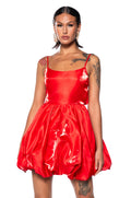 PARTY IN THE BACK BUBBLE MINI DRESS IN RED
