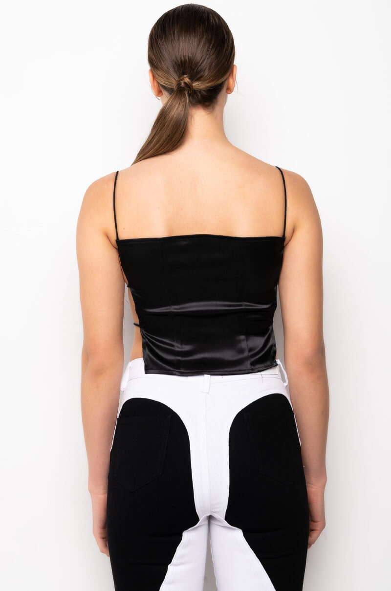 PASSIONE SATIN OPEN SIDE TOP