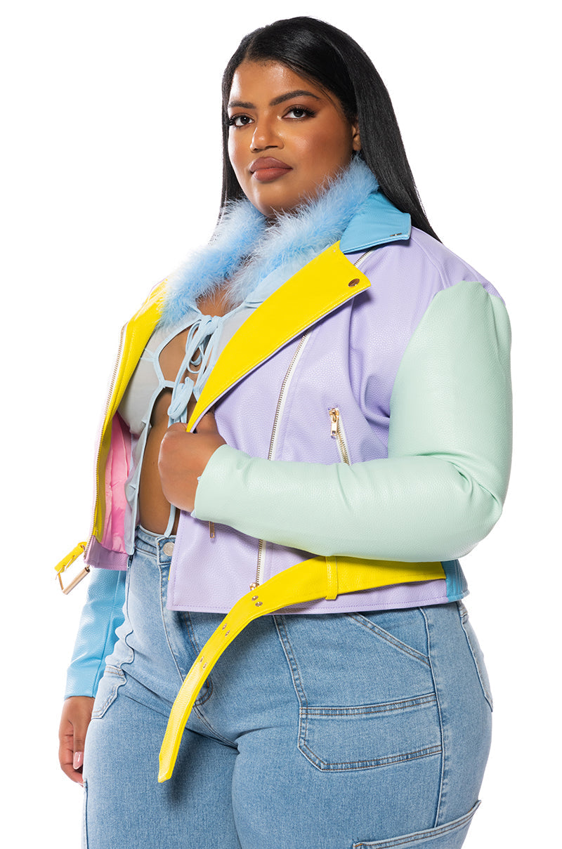 PASTEL DREAMS MOTO JACKET