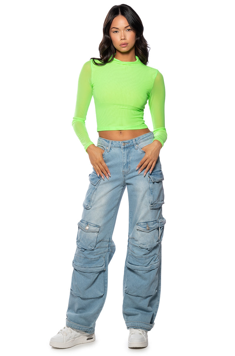 PAXTON SEXY MESH LONG SLEEVE TEE