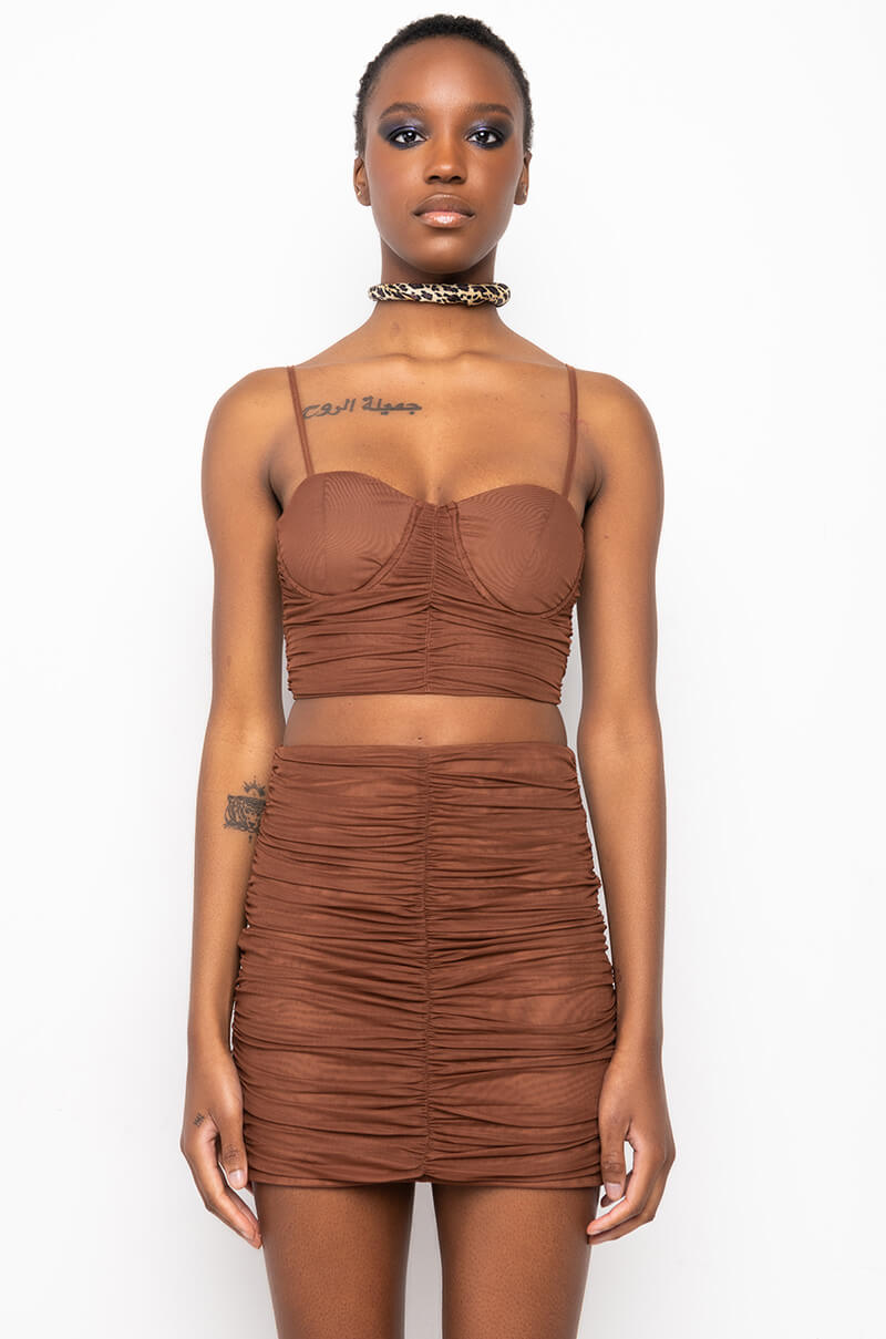 PERSEPHONE CROPPED MESH TANK