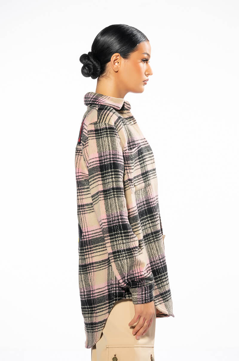 PETIT A PETIT EMBELLISHED PATCH BUTTON DOWN