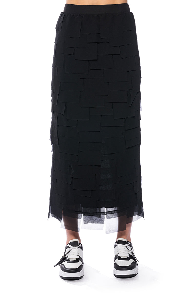 PETRA CUTOUT MIDI SKIRT