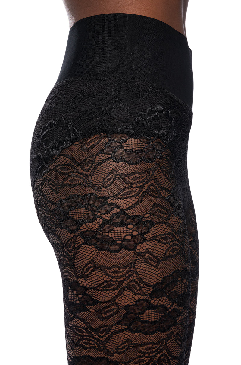 PHOENIX STRETCH LACE LEGGING IN BLACK