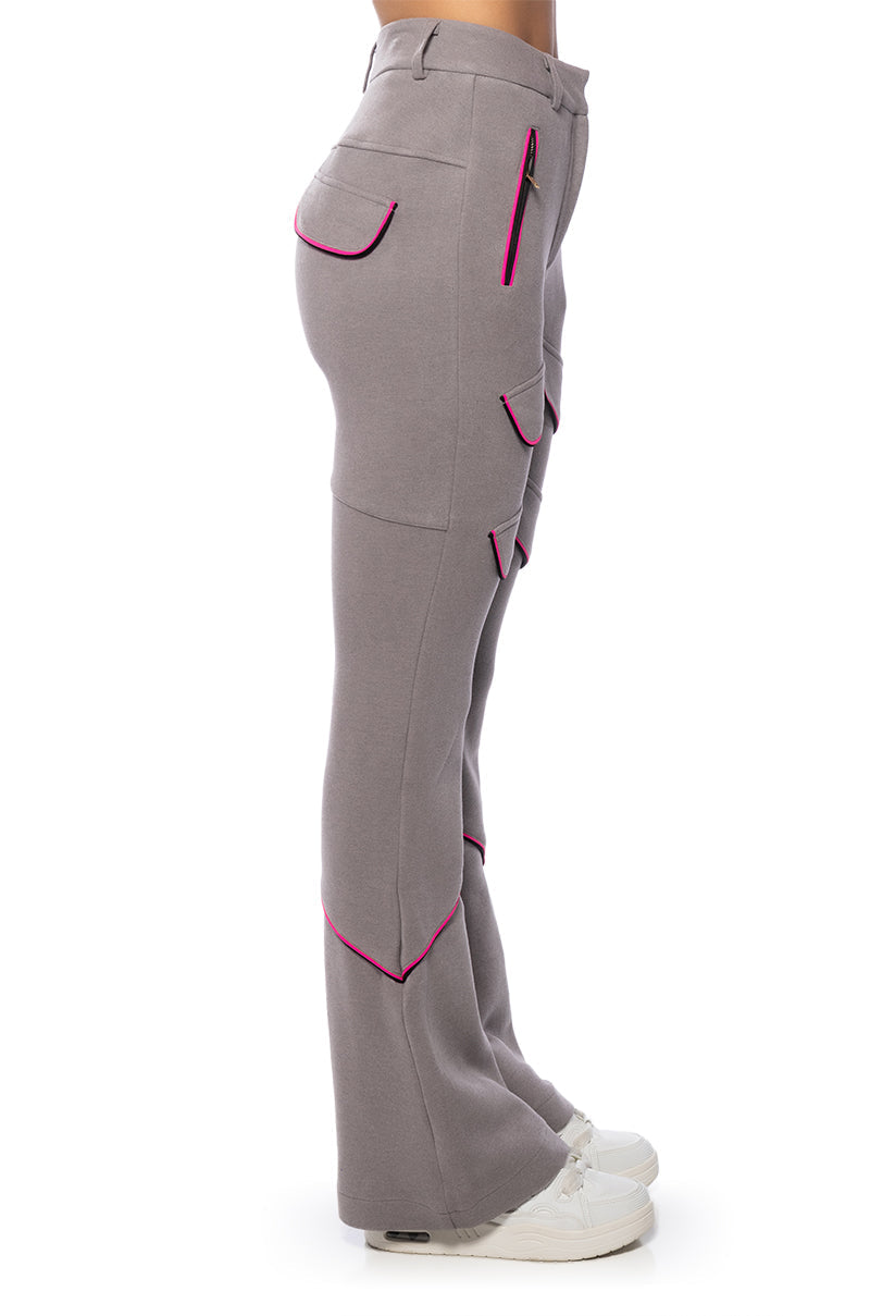 PINK FRIDAY KNIT FLARE TROUSER