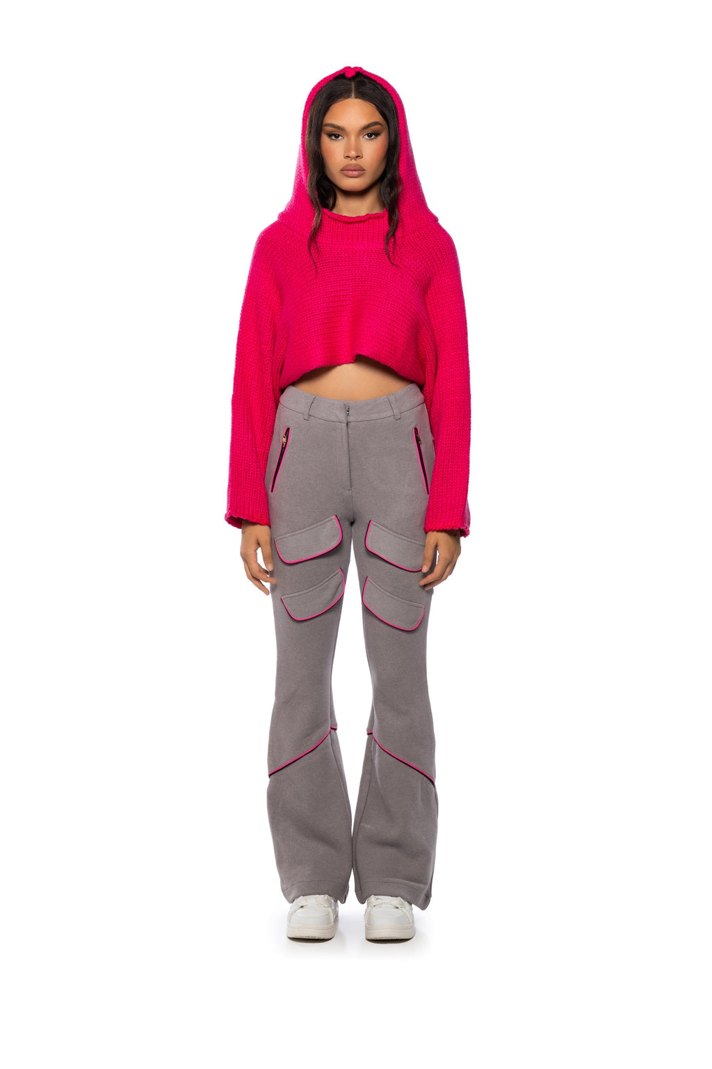 PINK FRIDAY KNIT FLARE TROUSER