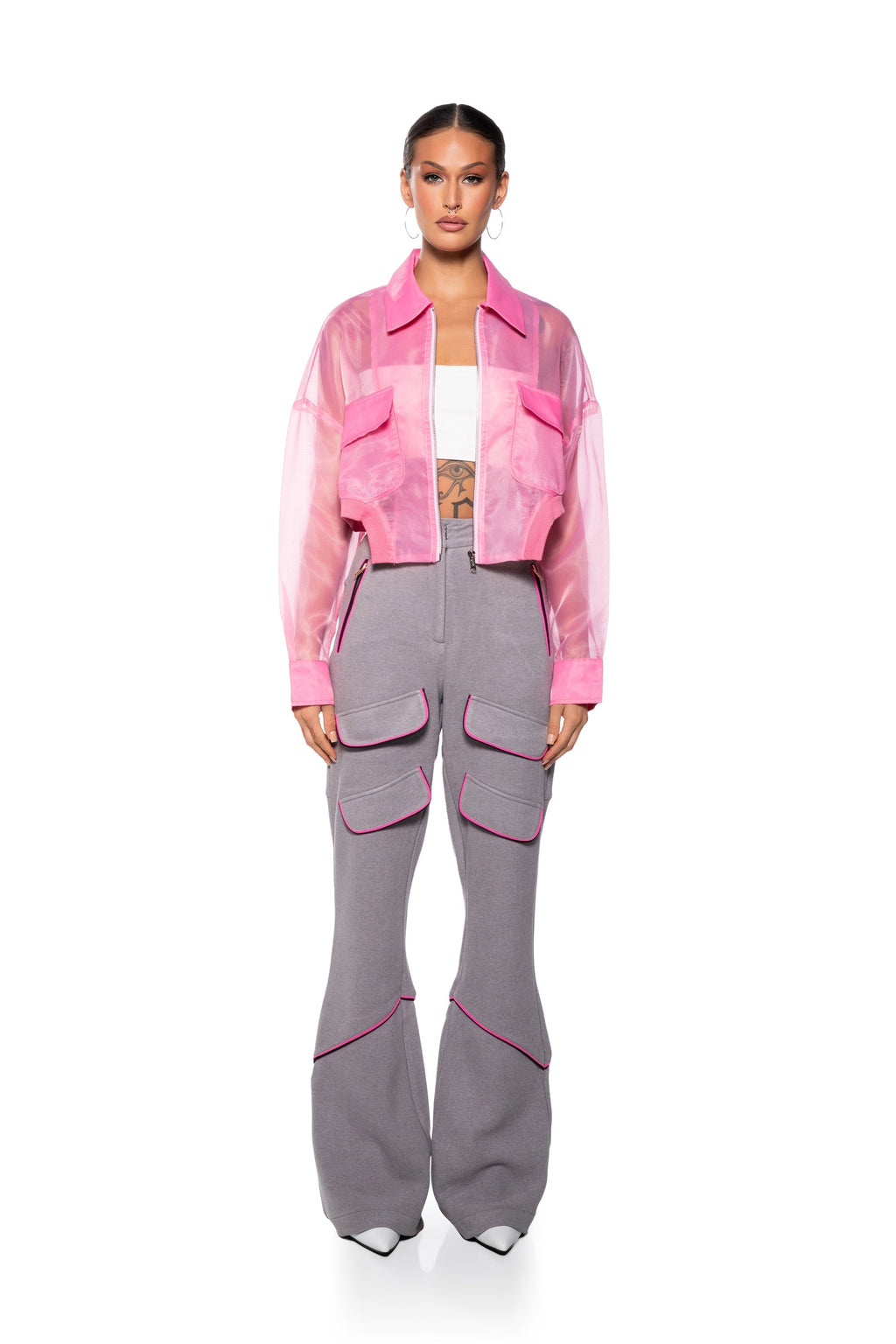 PINK FRIDAY KNIT FLARE TROUSER