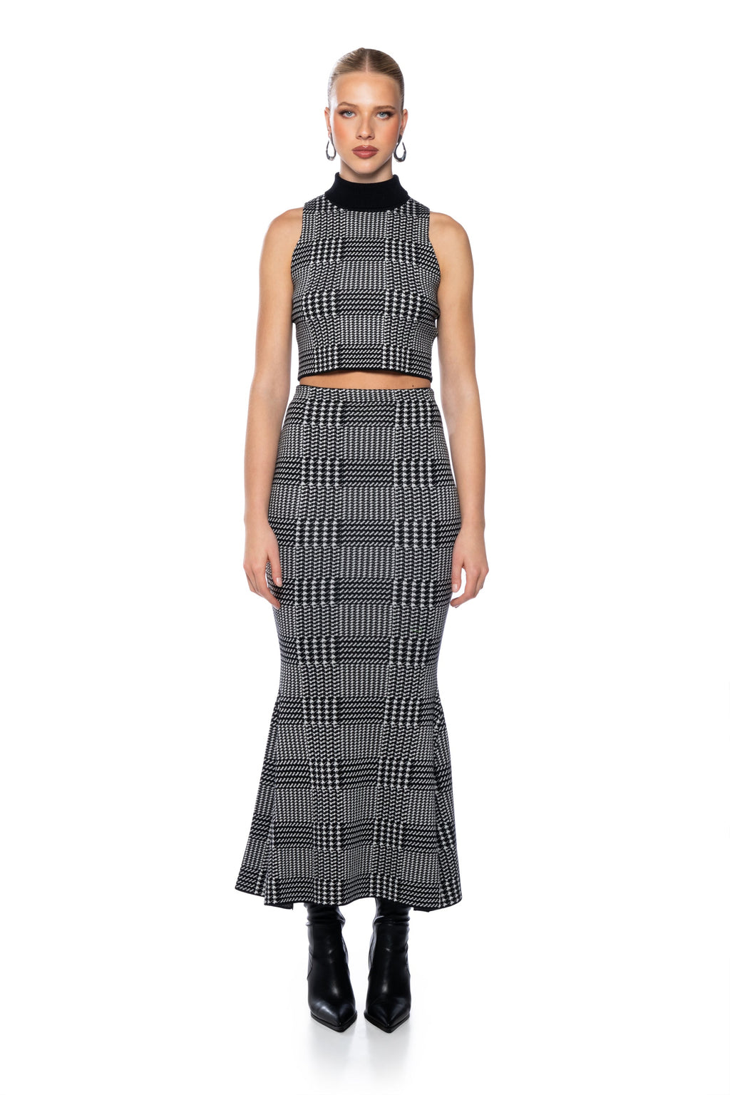 PLAID ABOUT YOU KNIT MERMAID MAXI SKIRT