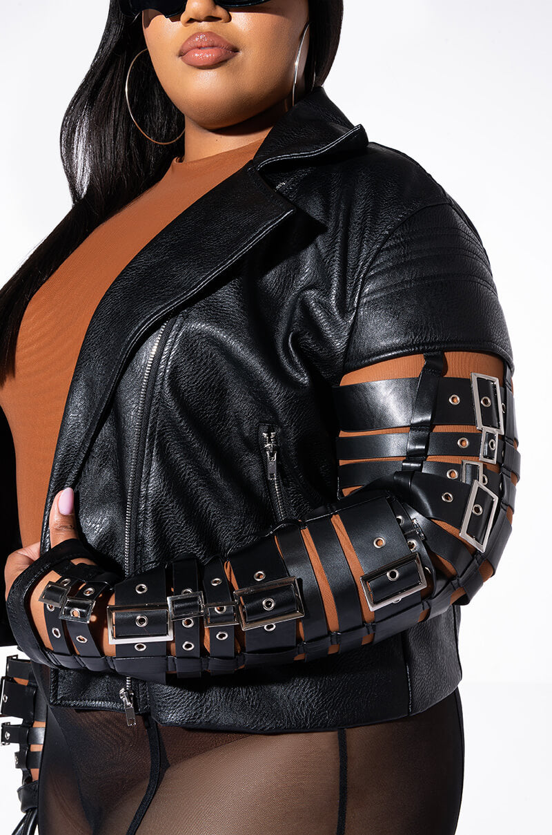 PLUS AZALEA WANG BUCKLE UP MOTO JACKET