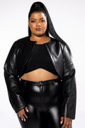 PLUS AZALEA WANG MASTER CROP ANGLE BLAZER