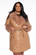 PLUS MOHAIR CAMEL TRENCH