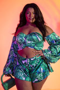 PLUS CAYMAN DREAM SATIN BLOUSE