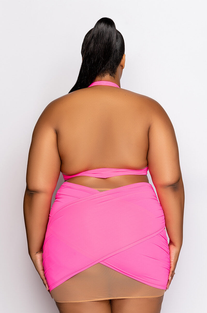 PLUS IN MY OWN LANE HALTER CROP TOP