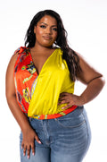 PLUS LELANI BOW DETAIL SLEEVELESS BLOUSE