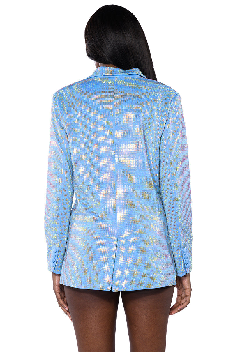 POP STAR SHINE BRIGHT RHINESTONE BLAZER