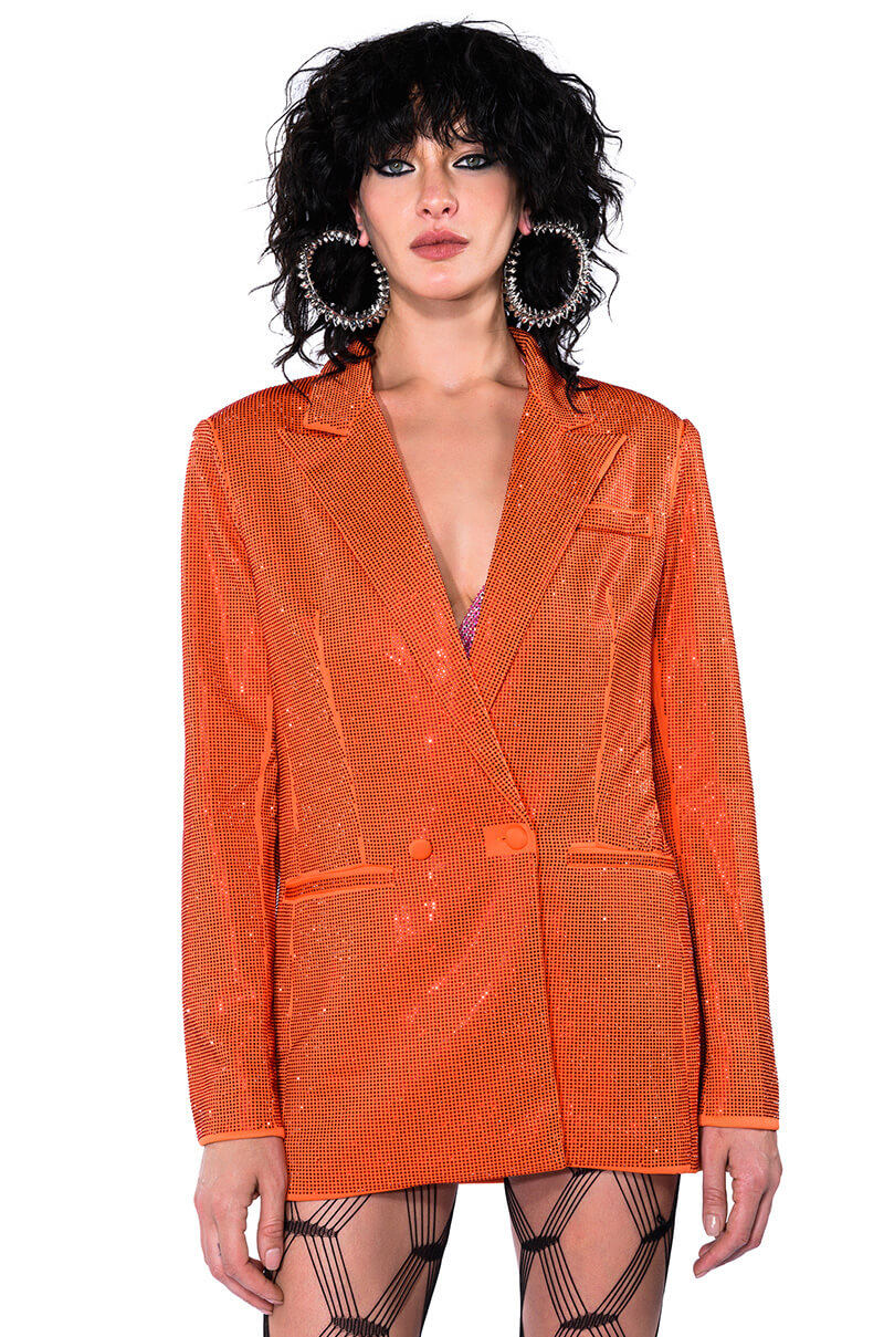 POP STAR SHINE BRIGHT RHINESTONE BLAZER