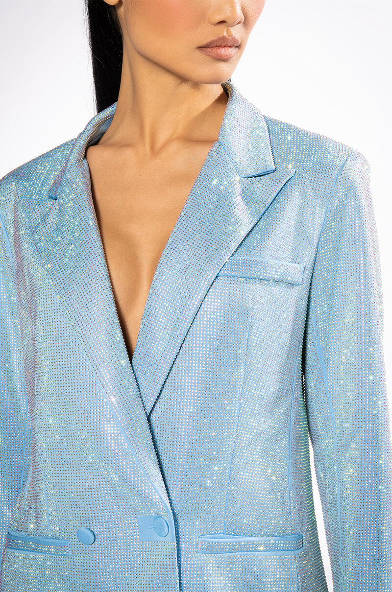 POP STAR SHINE BRIGHT RHINESTONE BLAZER