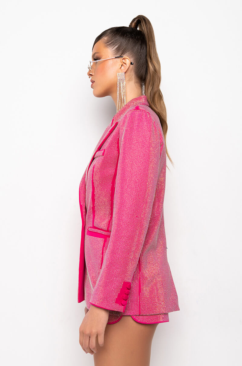 DUA SHINE BRIGHT RHINESTONE BLAZER